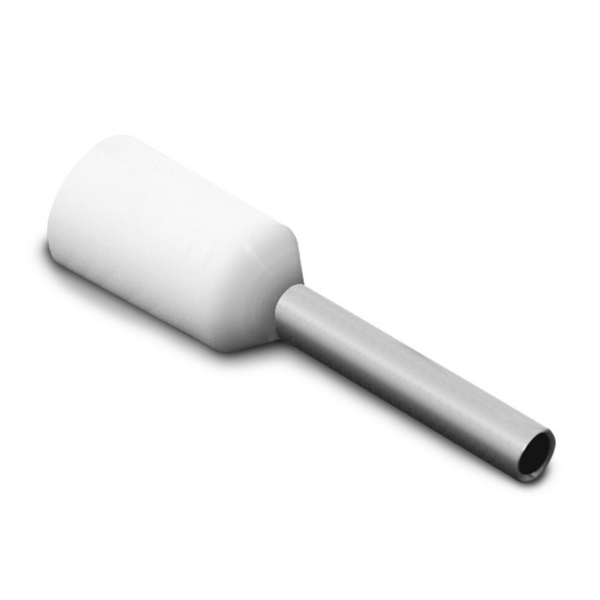 Kit Terminal Pré-isolado Tubular Simples 0,5mm² | Branco | 10